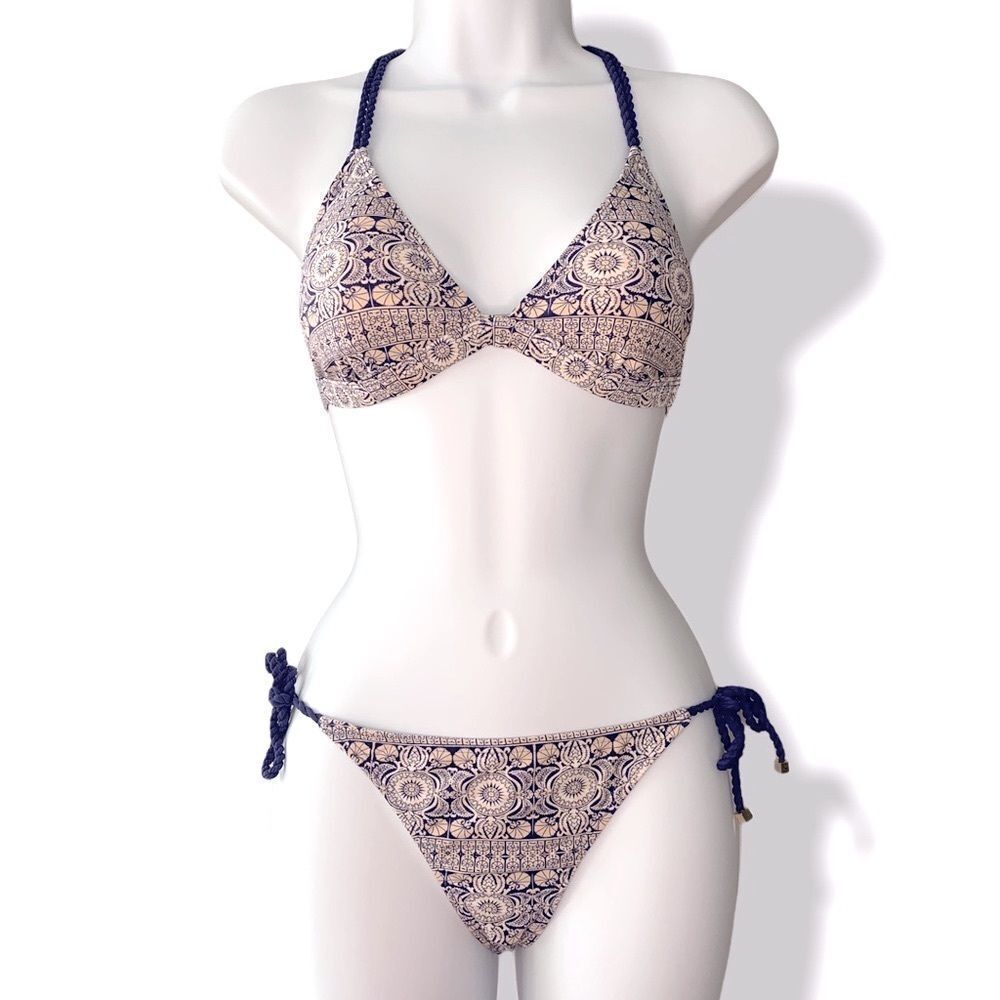 TOPSHOP | Patterned Twisted Top Two Piece Bikini